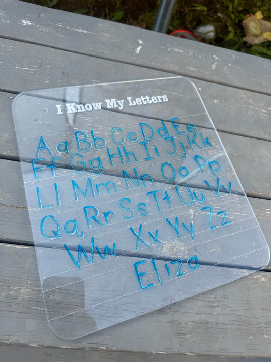 Personalized Acrylic Alphabet Boards