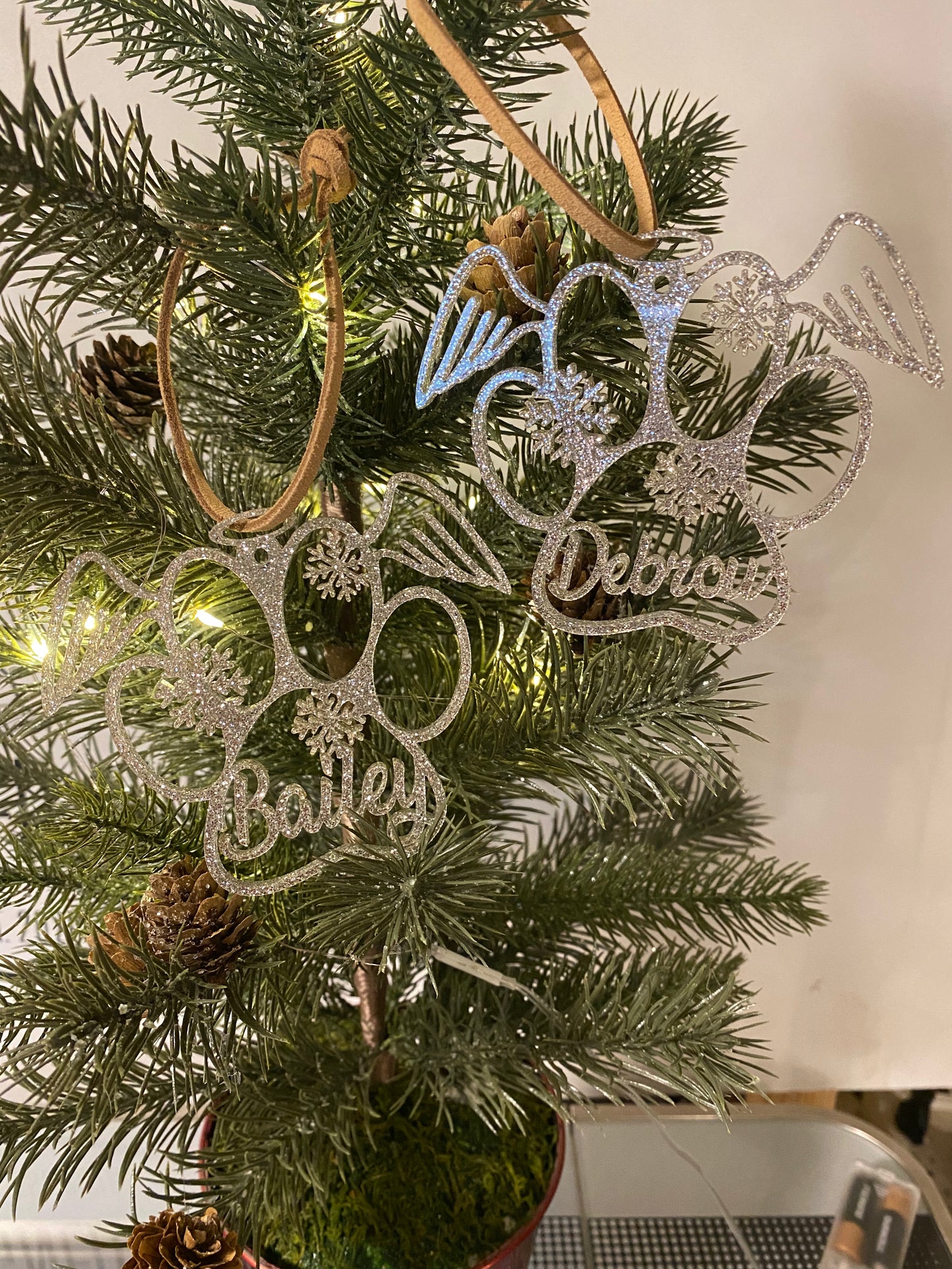 Angel paw Christmas ornament