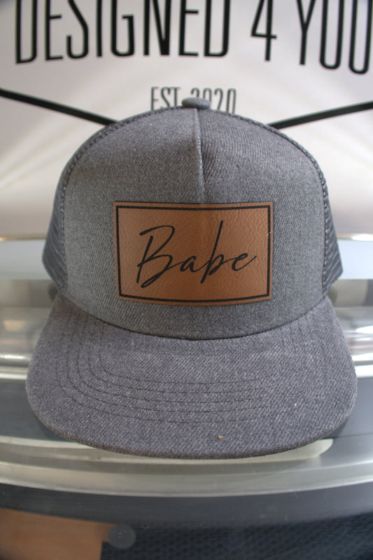 Babe | Infant Charcoal Denim Snapback