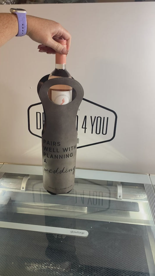 Wedding planning wine bag