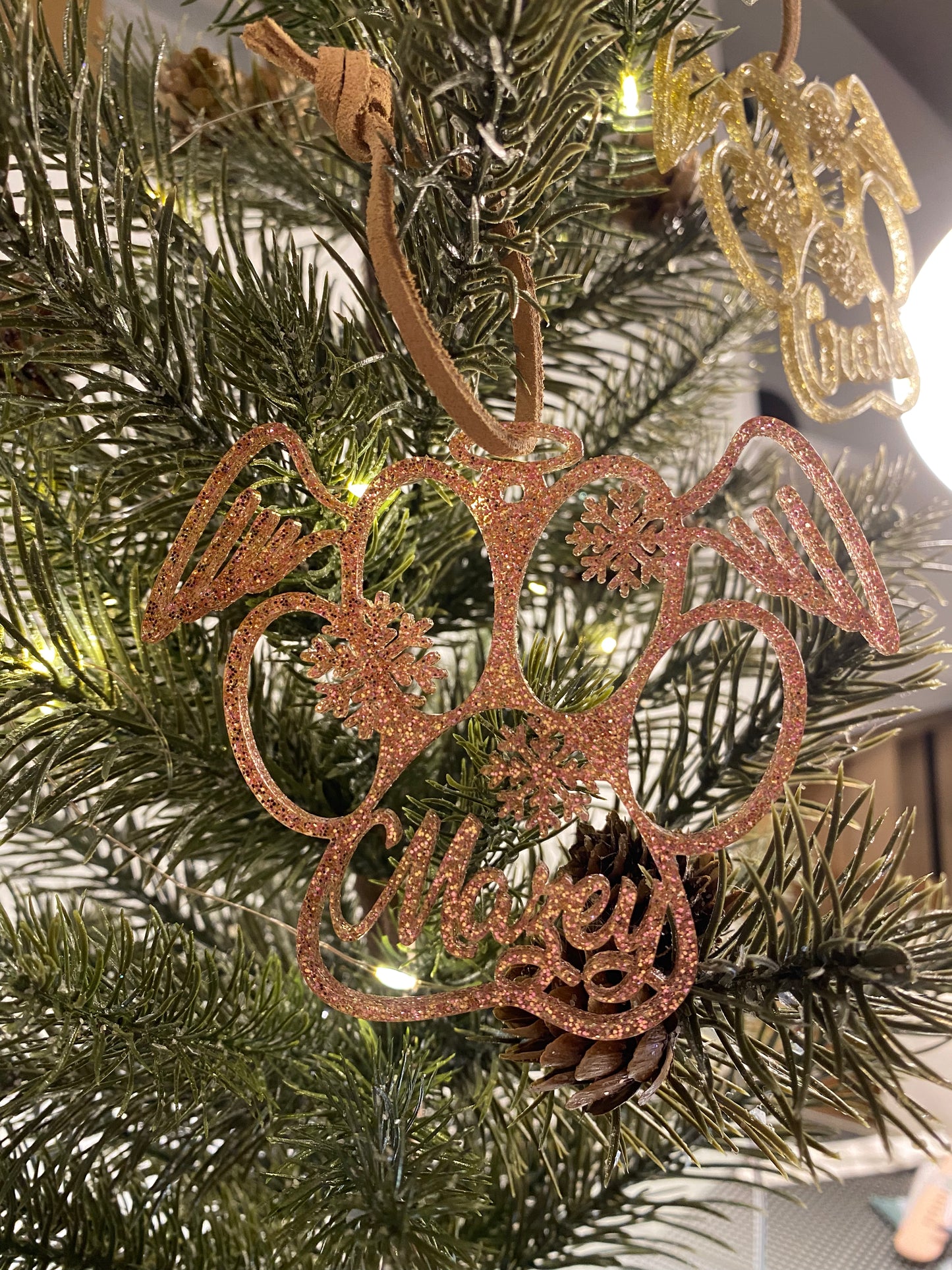 Angel paw Christmas ornament